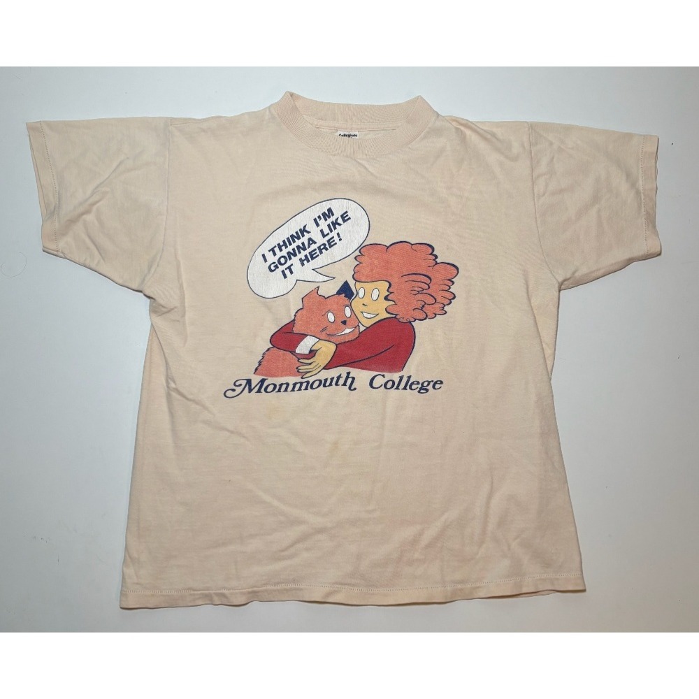 Vintage Monmouth College Annie T-Shirt | "I think I'm gonna like it here!" | L